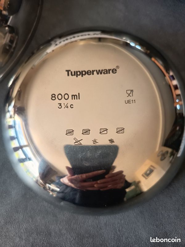 Saladier Tupperware 5L – Inox Miroir – Neuf Sous Emballage – Diamètre 30cm
