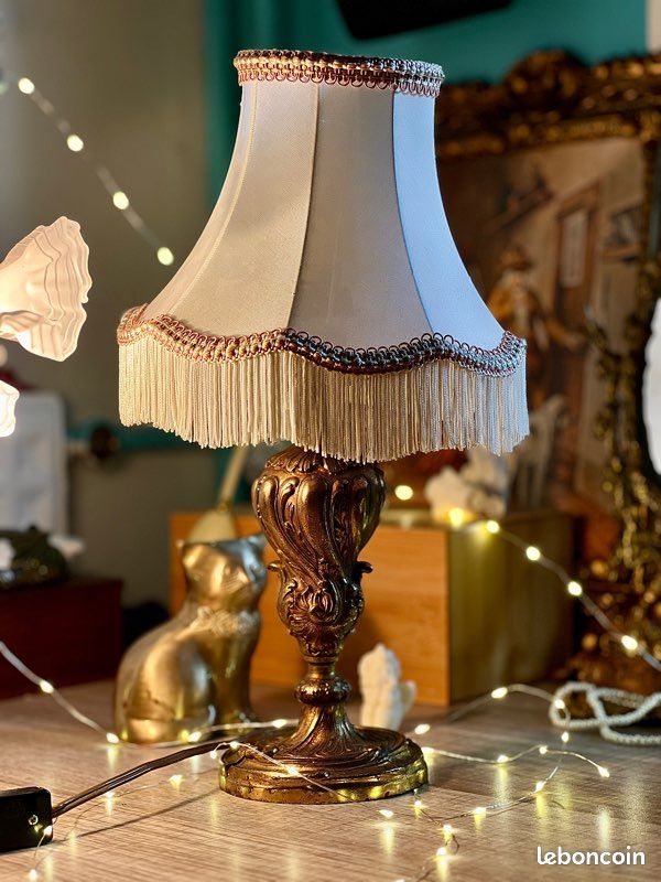 Abat-Jour Tambour Vintage 30cm Bambou - Style H Pour Lampe De Table Et Plafonnier