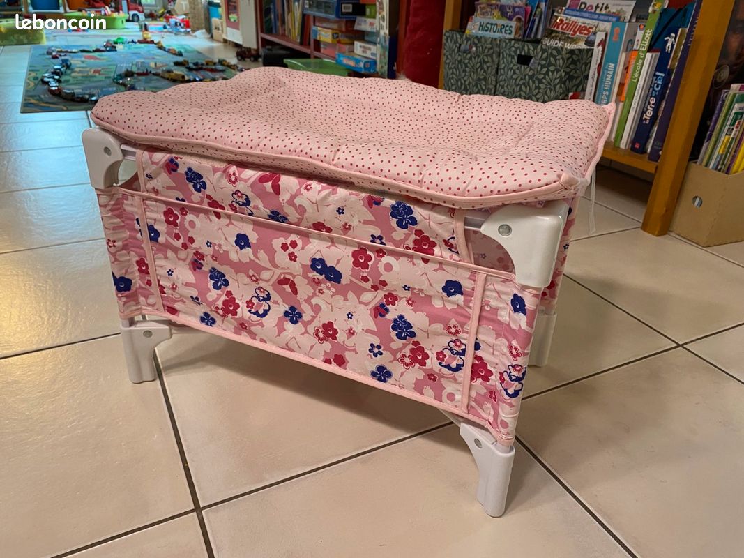 Lit Parapluie Poupée De Voyage Imprimé Etoiles - 54x31x32cm - Set