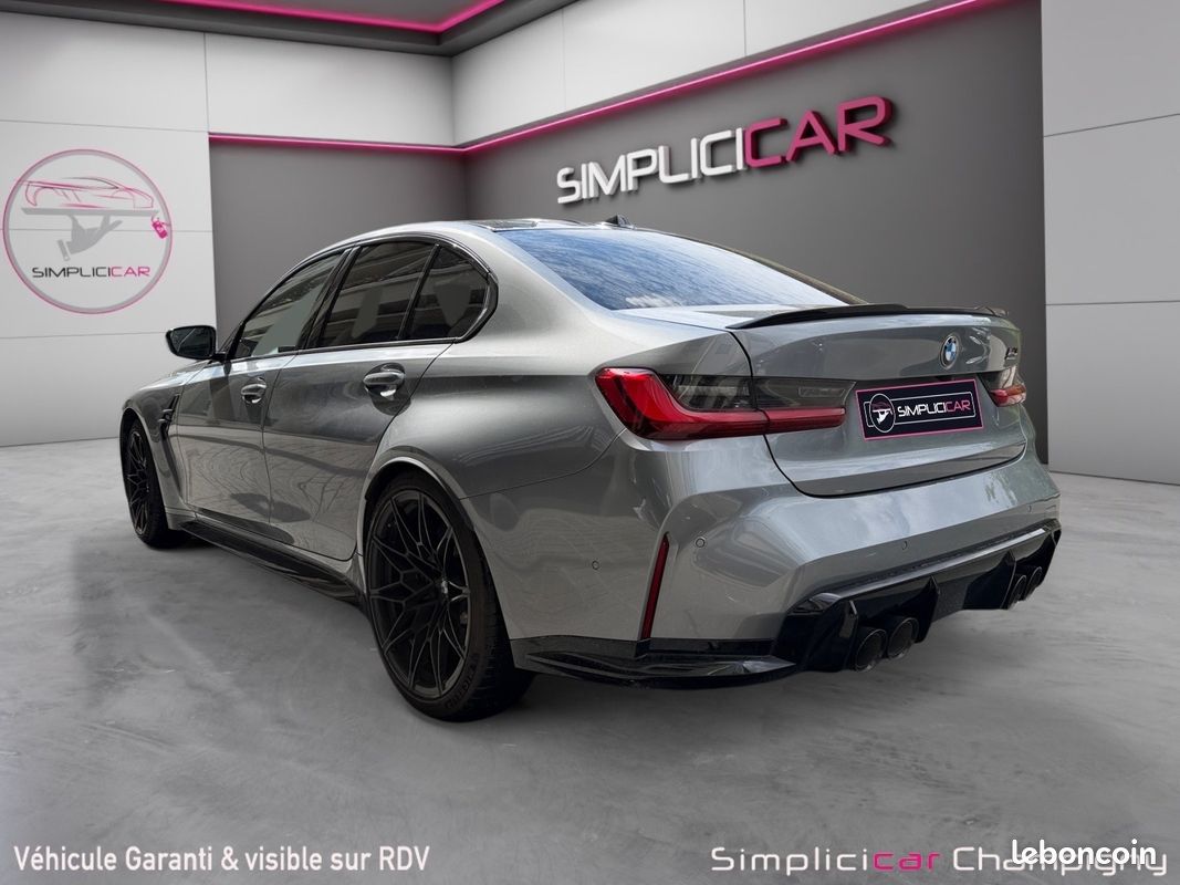 BMW M3 COMPETITION G80 510 ch BVA8 - TVA Apparente - Echappement Sport - Sièges confort - CarPlay (image 3)