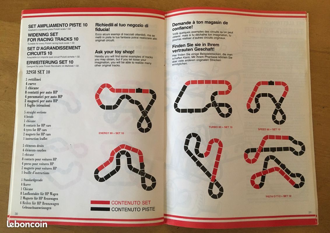 Circuit Routier Tonka Polistil F1 – Ferrari & Benetton – Complet, Fonctionnel