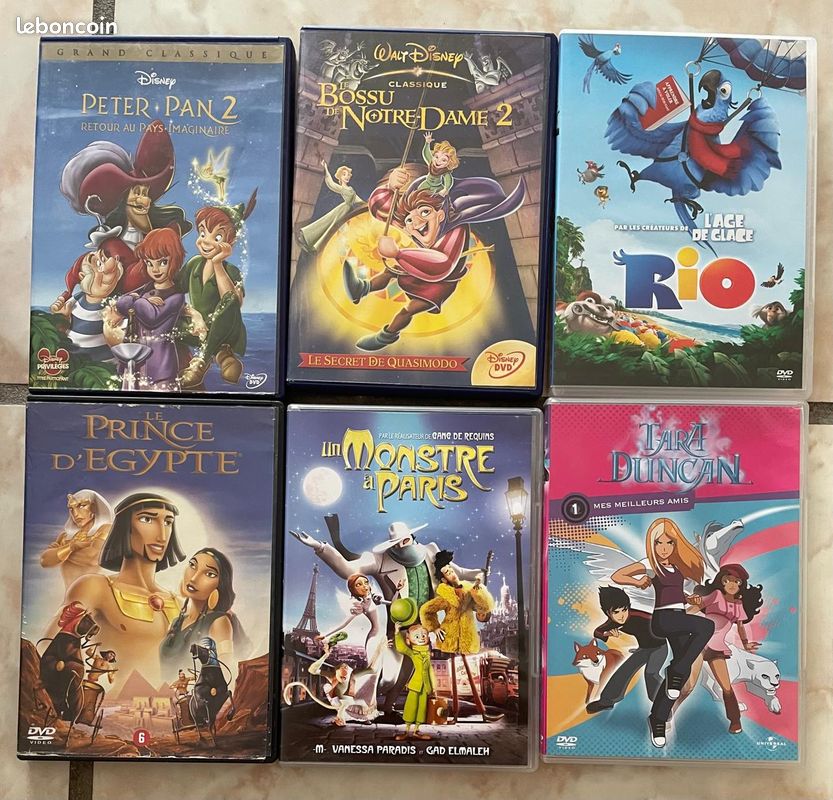 🎬 Lot de 6 DVD – Dessins animés & films d’animation – (image 1)