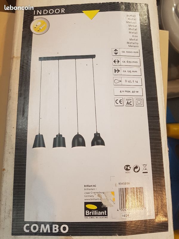 Luminaire 4 lampes (image 1)