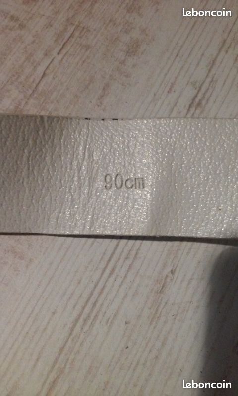 Ceinture, ceinturon blanc 90 cm (image 3)