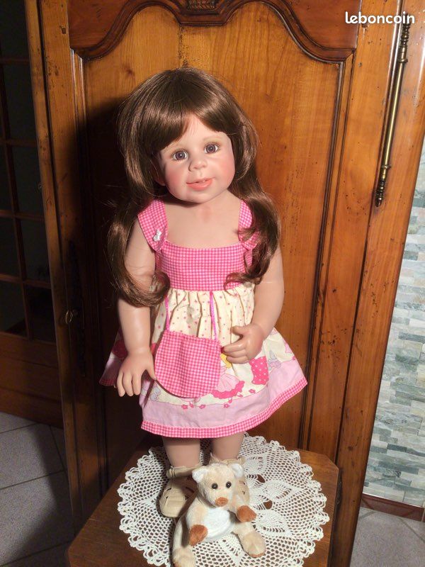 Poupée D'artiste Monika Levenig – Porcelaine – 62 Cm – Excellent état