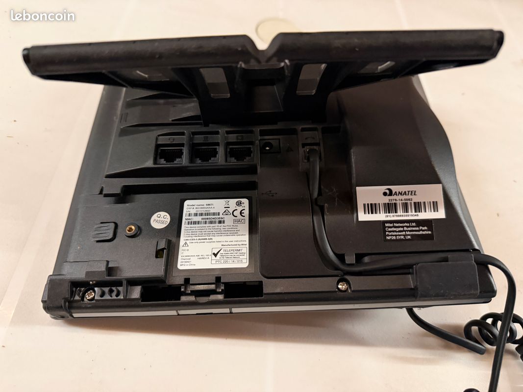 Téléphone Aastra Mitel 6869i SIP Neuf – Son HD, écran Couleur, Noir