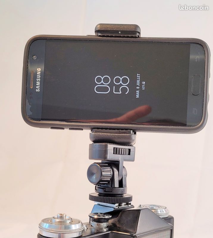 📸 1 Support de téléphone universel et 1 adaptateur griffe flash pour appareil photo – Neufs (image 6)
