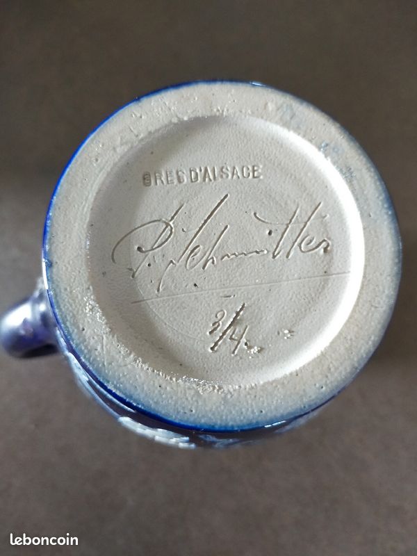 Pichet grès d'Alsace signé p schmitter (image 4)