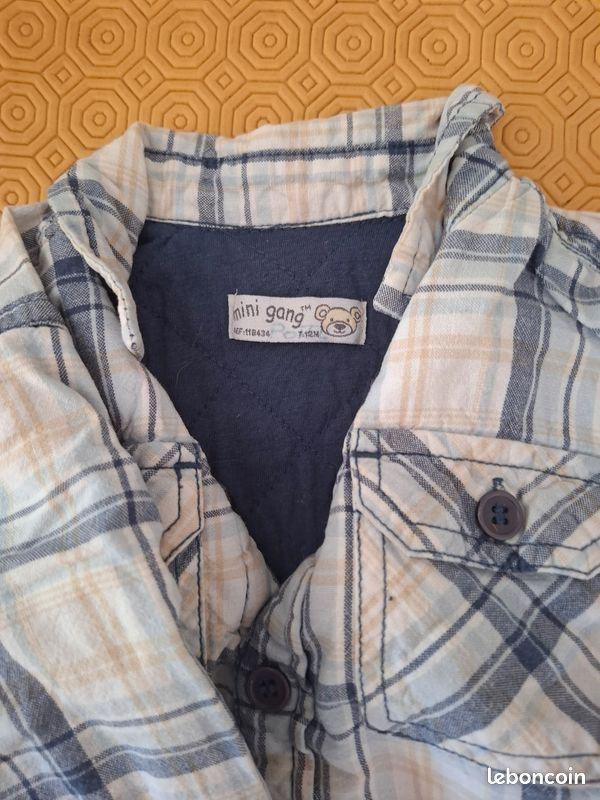 Chemise garçon molletonné 12 mois (image 2)