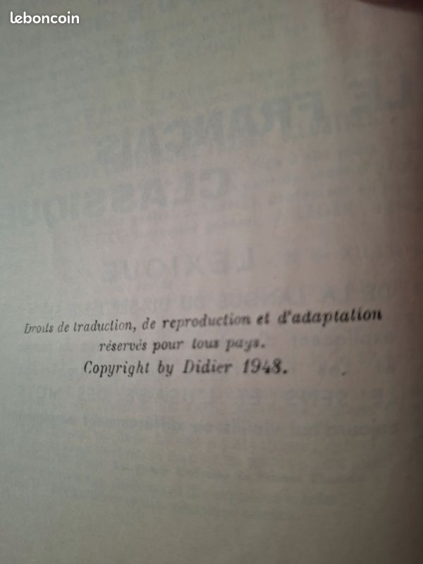Le Français classique Lexique de la langue du 17e CAYROU (image 4)