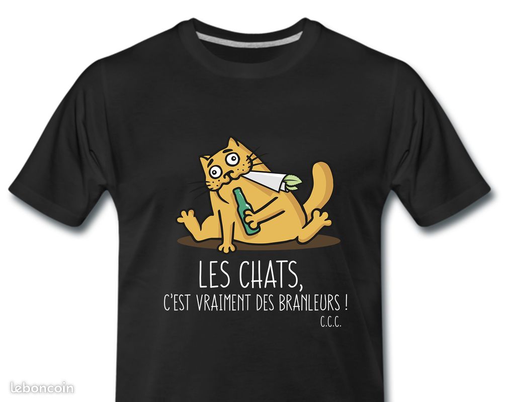 T-shirt LES CHATS, C’EST VRAIMENT DES BRANLEURS (Les Nuls) Exclusif (image 1)