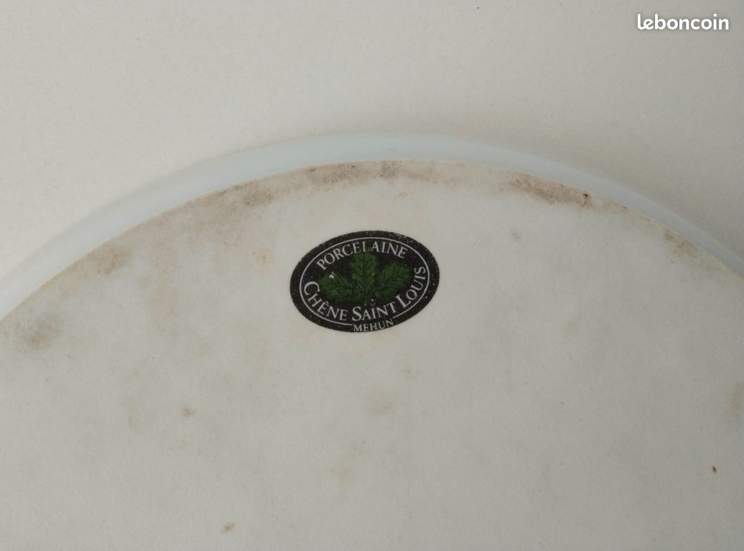 Vintage - Ancienne grande assiette plat à tarte en porcelaine - Chêne Saint Louis
Décoration fruits (image 6)