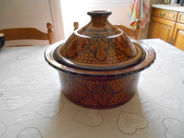 Terrine plat marocain en terre cuite neuve (image 3)