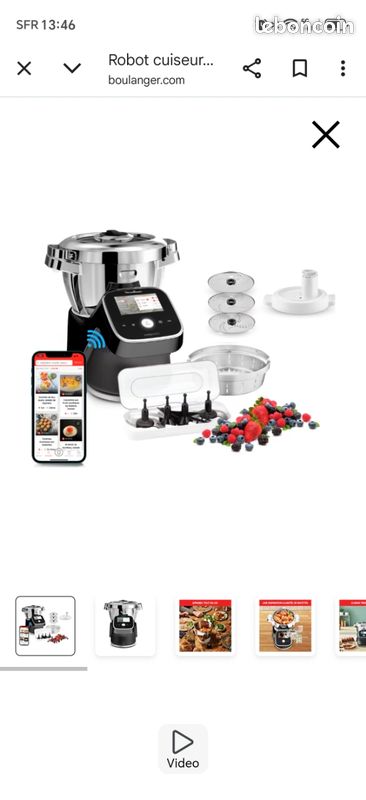 Robot cuiseur MOULINEX I Companion Touch Pro XL Noir HF93D810 (image 1)