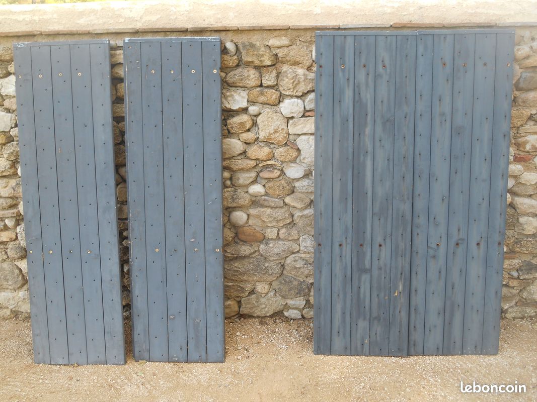 2 paires de volets bois double lames (image 1)