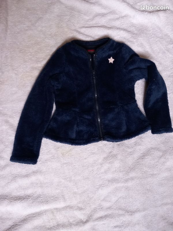 Cardigan réversible zippé à capuche Maille de cachemire mélangé bleu