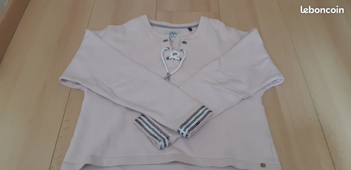 Vends pull rose de la marque ikks (image 1)