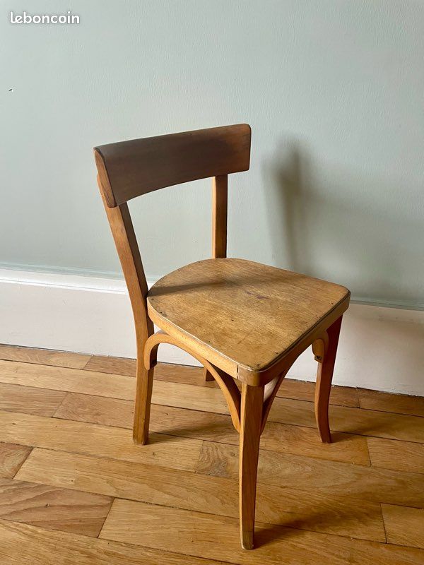 Bureau pupitre d’enfant et sa chaise vintage Baumann (image 9)