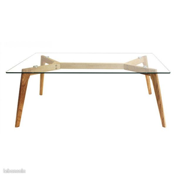 Table basse rectangulaire en verre (image 2)