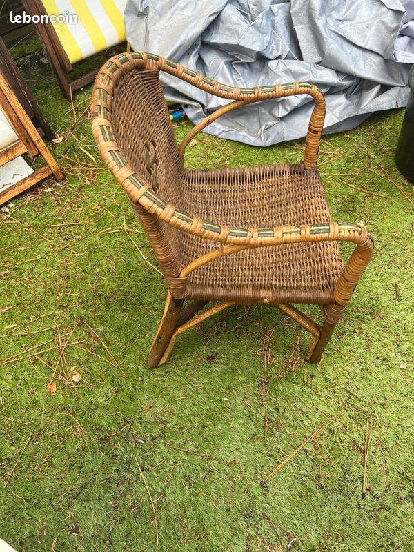 Fauteuil pour enfant en osier (image 2)
