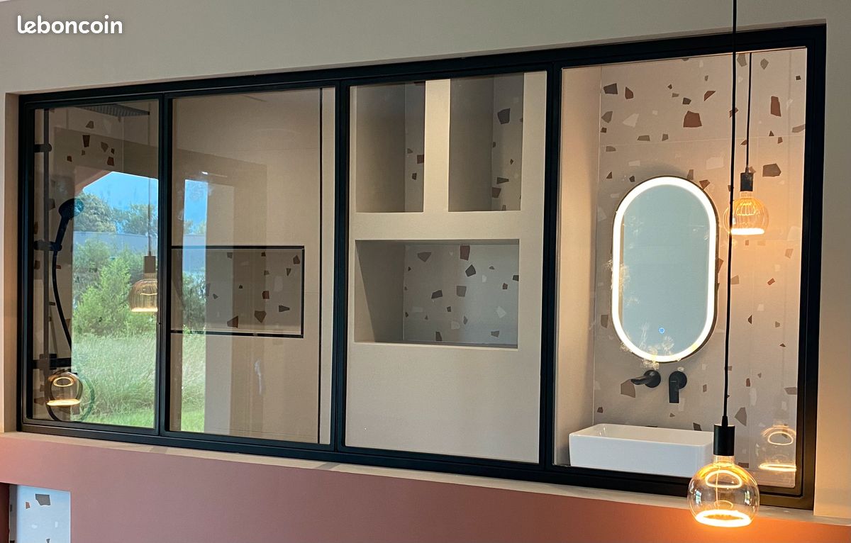 Verrière style atelier sur mesure – 4 vantaux (image 1)