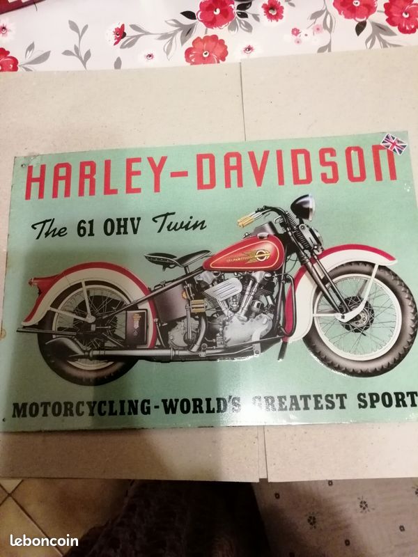 Plaque Métal Décorative Harley-Davidson - 10x14 Cm - Style Vintage - Art Nostalgic