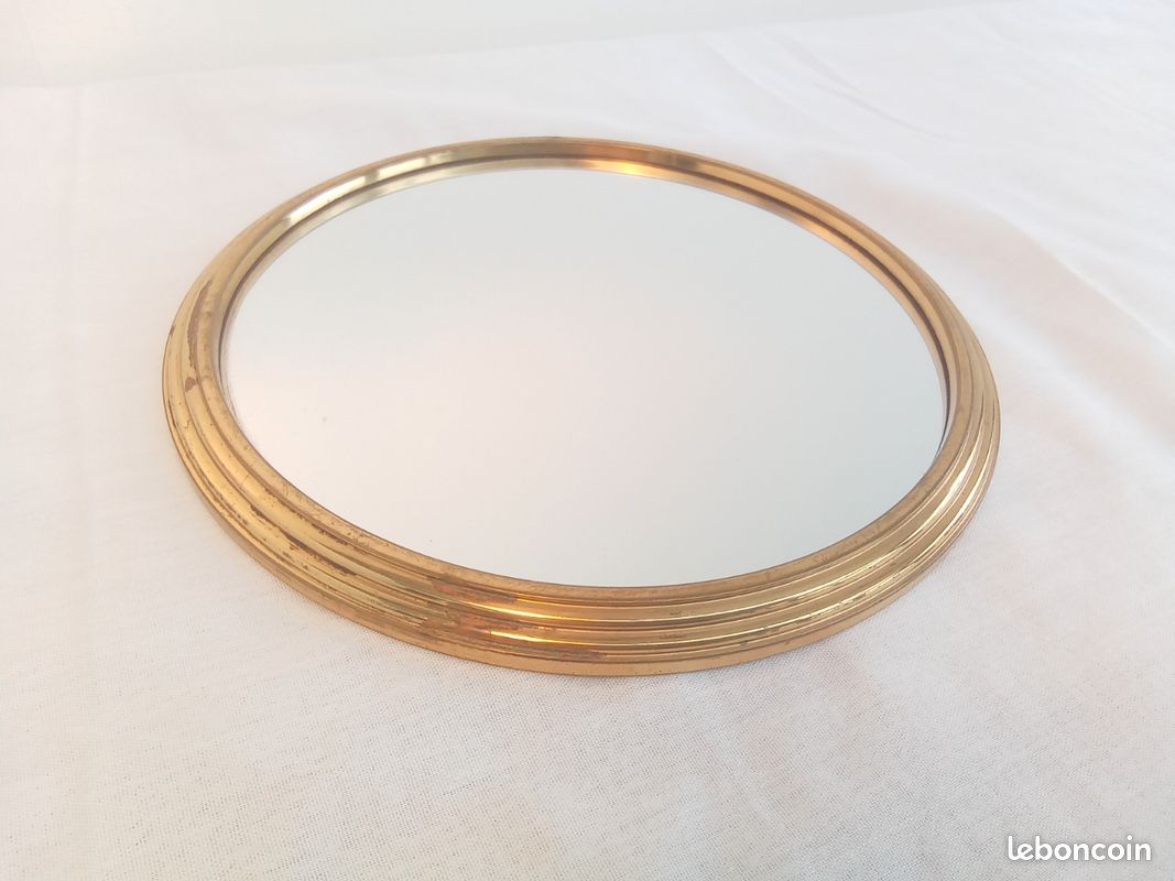 Plateau Miroir Laiton Année 50 (image 8)