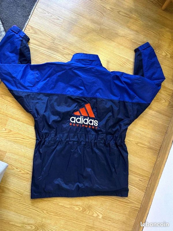 Veste Coupe Vent Vintage John Storm Adidas Equipment Bleu Marine Taille L Homme (image 8)