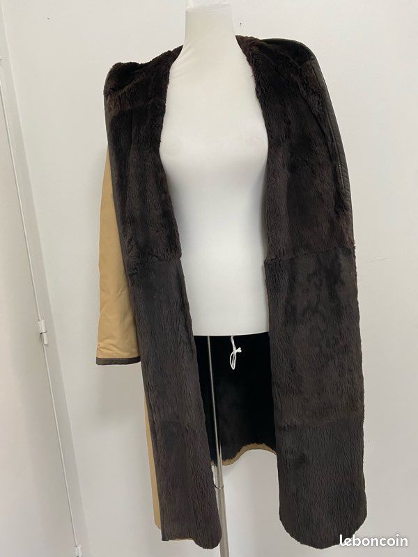 Trench camel intérieur fourrure 38-40 élégant (image 10)