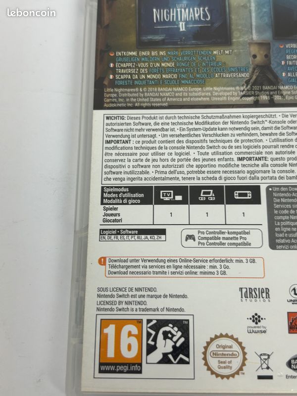 Little Nightmares I & II - Jeu Nintendo Switch #A12913 (image 3)