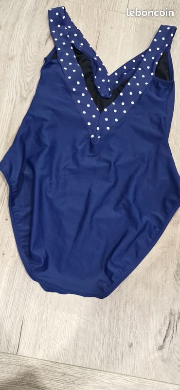 Maillot de bain 1 pièces bleu marine (image 4)