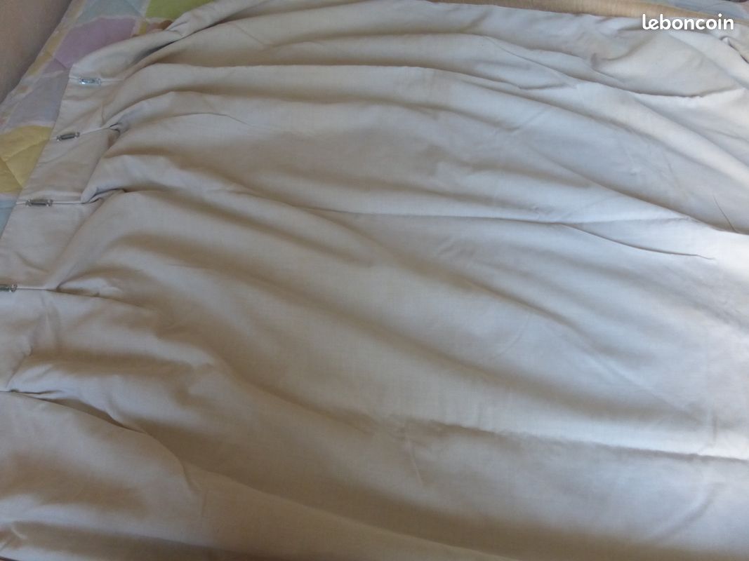 Double rideau beige doublé (image 5)