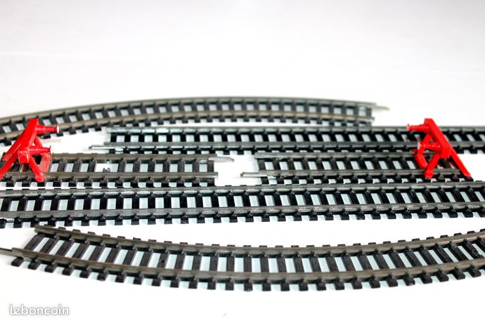 JOUEF HO 6 RAIL 2 BUTOIR N°475/2P 2 DROIT N°475, 2 COURBE N°470 R=325mm R=12 3/4, MODELISME FERROVIAIRE TRAIN - Jeux & Jouets