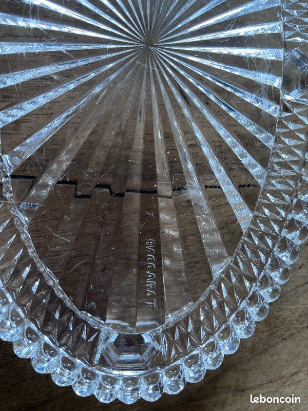 Dessous De Plat En Cristal Taillé, 23cm, Transparent, Occasion