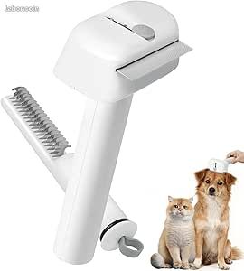 Zivacate Brosse Chat Brosse Chien[Prise Ergonomique & Nettoyage En Un Clic &Patented Design] Outil Pour Chiens/chats/lapins à Poil Court Et Long, Chien Accessoires(Rose