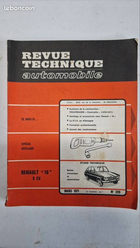 Manuel et doc Renault 16 (image 3)
