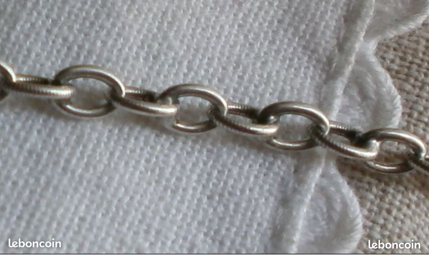 Collier Long Tunisien En Argent Massif à Anneaux - Longueur 105 Cm, Poids 57 G, Occasion