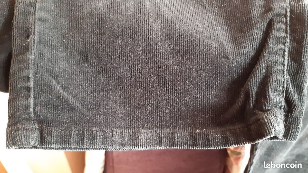Pantalon velours côtelé noir femme (lecocq) (image 10)