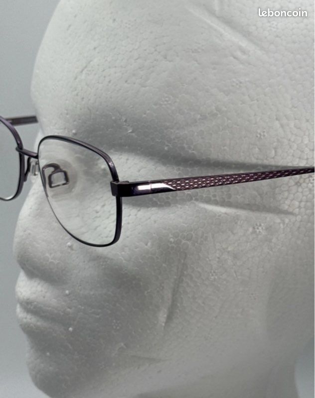 Monture De Lunettes Carrée Charmant AB3101 En Titane Blanc Bronze - Unisexe - Dimensions 50-26-145 - Neuf