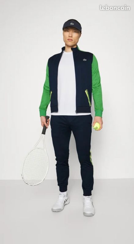 Ensemble Survêtement Lacoste Marine et Vert T. L/XL - Neuf (image 1)