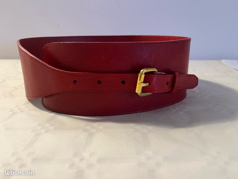 Ceinturon Cuir Rouge Miss Sixty Vintage 100 Cm - Ceinture Large Femme