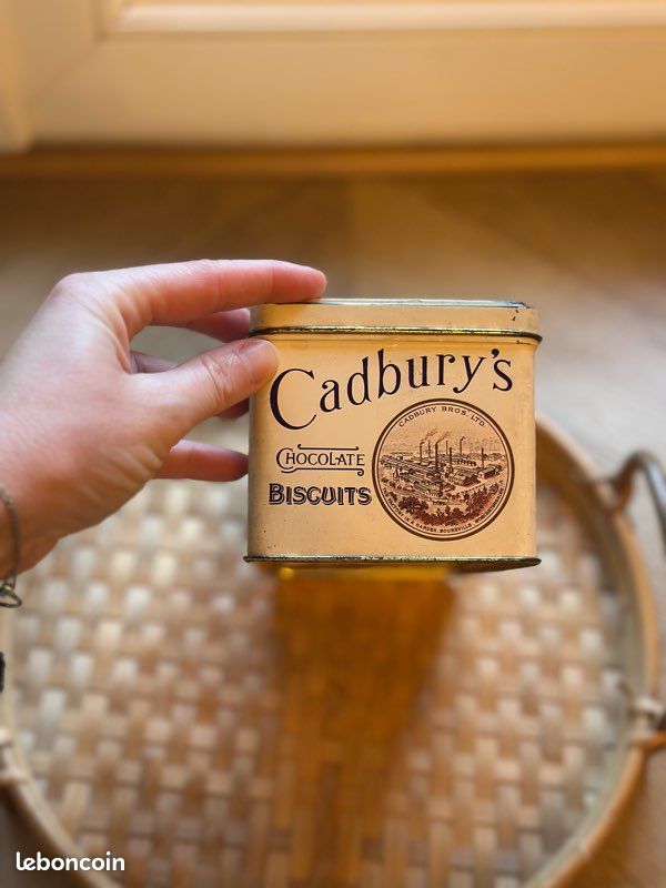 Boîte en métal sérigraphiée Cadbury années 1920-30 - 22 cm (image 3)
