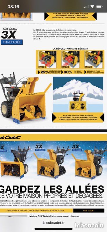 Fraise à neige Cub Cadet 528 HD swe (image 7)