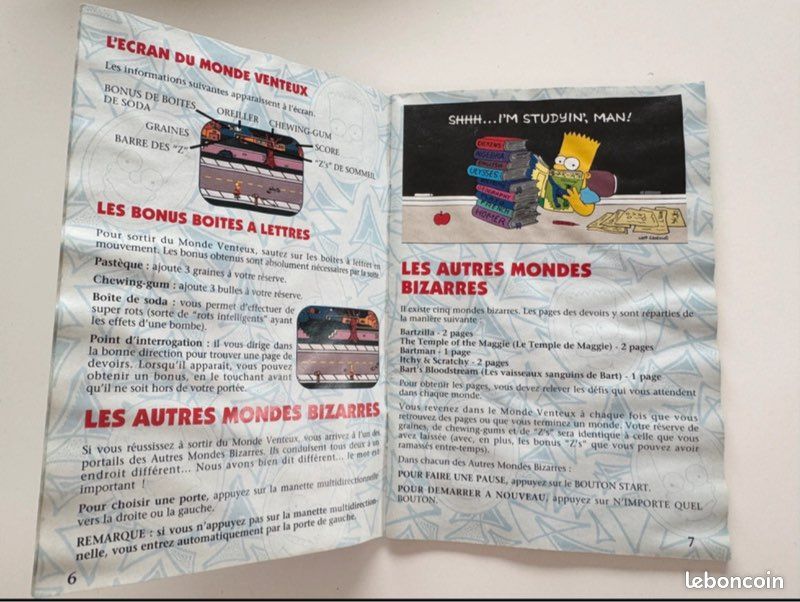 Jeu The Simpsons Bart's Nightmare super Nintendo complet Jeux vidéo