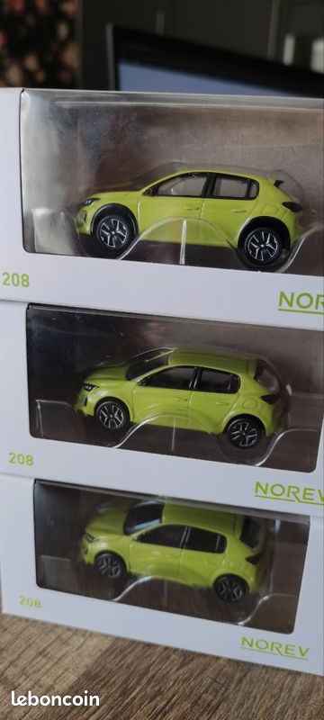 Peugeot 208 GT 2024, Jaune, NOREV 1:43 , Avec Porte-Clés