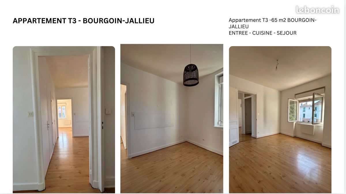 Appartement 3 pièces 62 m² · à Bourgoin-Jallieu · 62 m² · 690 €