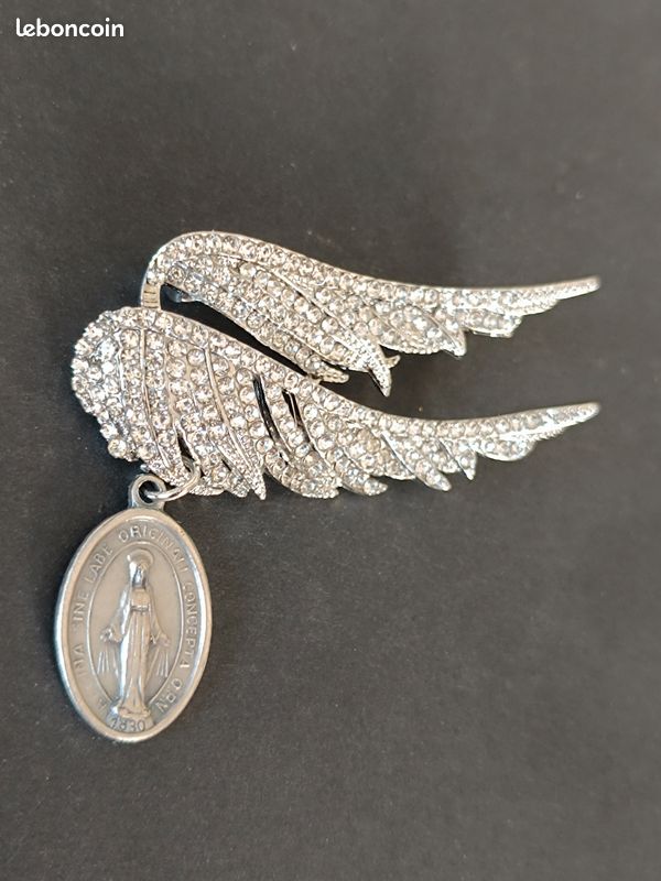 Broche USA étoile Strass Cristal Argentée - Neuf Sans Emballage, Plaqué Rhodium