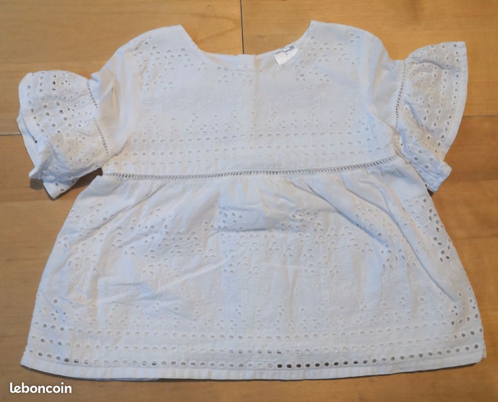 Tunique blouse blanche été 3 ans fille C&A (image 1)