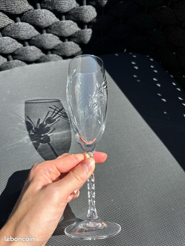 12 flûtes champagne Cristal d’Arques (image 1)