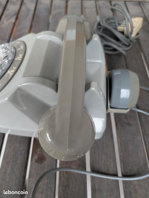 Téléphone Vintage Socotel S63 à Cadran – Gris / Vert Crapaud (1970s/1980s) (image 4)